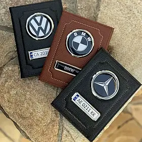 Обкладинка для автодокументів з логотипом та номером вашого авто