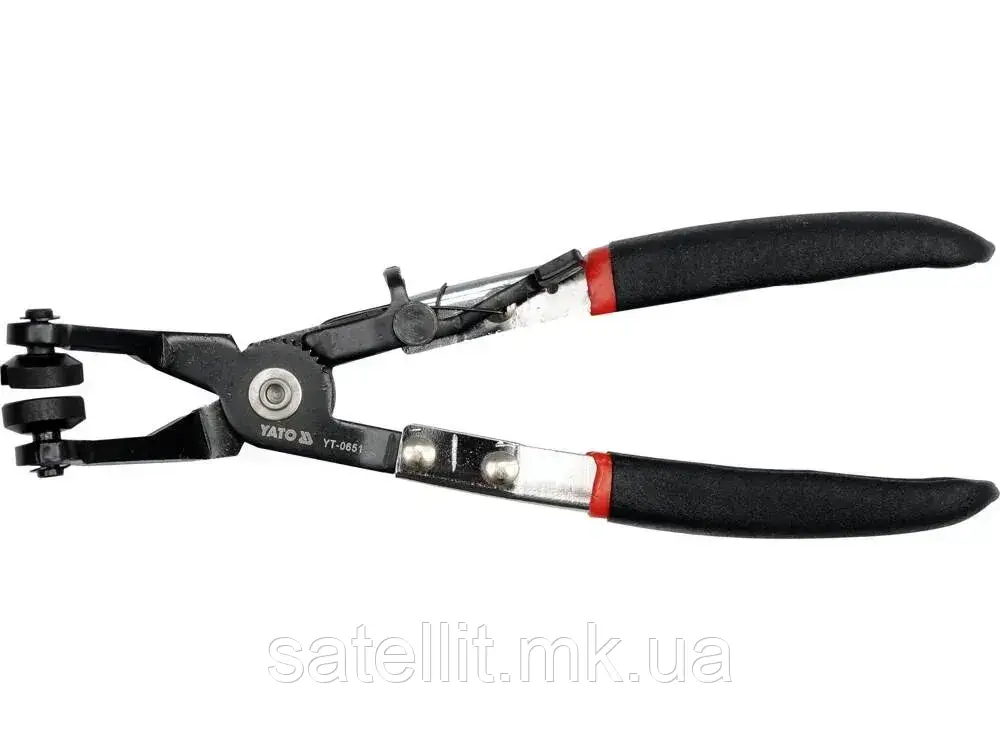 Щипці для пружинних хомутів L = 215 (45 град.), YT-0651