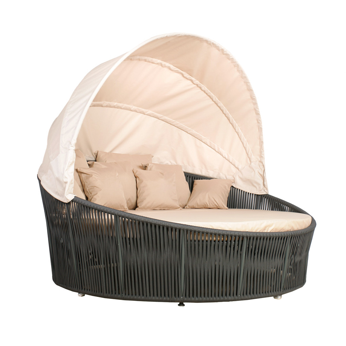 Лаунж диван Орбіт-твіст з тентом без текстилю 200х200х82 см (Pradex ТМ)