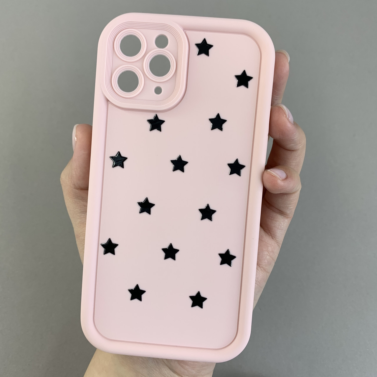 Чохол для Apple iPhone 11 Pro чохол з високими бортами із зірочками на телефон айфон 11 про рожевий q05d