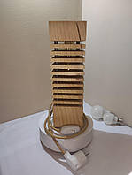 Крафтовий світильник з дерева Urban Tower, нічник лофт