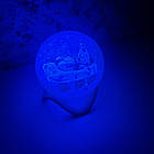 Нічник Світильник Луна 100 мм із Вашою фотографією Логотипом Написом акумуляторний 16 кольорів пульт, фото 6