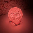 Нічник Світильник Луна 100 мм із Вашою фотографією Логотипом Написом акумуляторний 16 кольорів пульт, фото 7