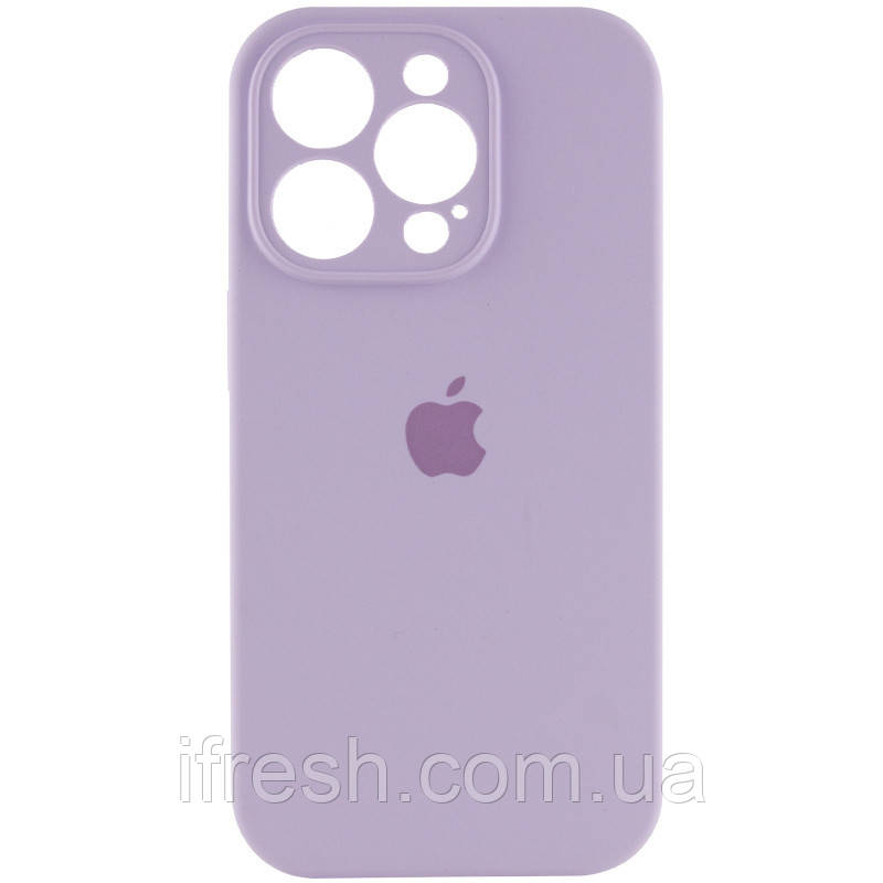 Силіконовий чохол для iPhone 14 Pro - Full Camera з мікрофіброю (Лого), Purple, фото 1