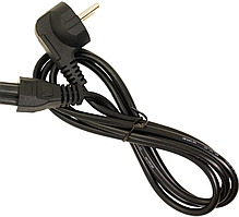 Кабель блока живлення для ноутбука з роз'ємом C5 для ноутбука з кутовою вилкою 1.5 метра WIRE-001