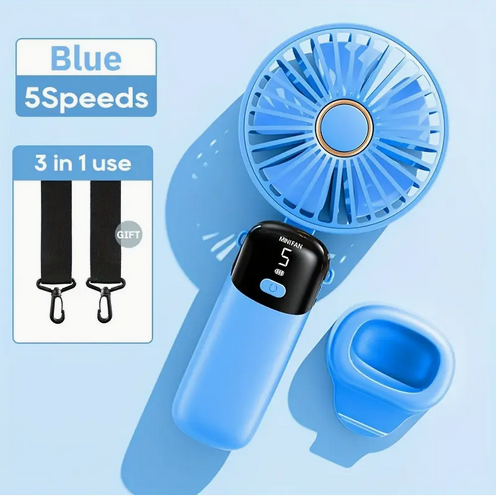 Вентилятор ручний акумуляторний Fan ZB088C із підставкою 1200mAh