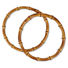 Ручки для сумки круглі, 14.5 см, світлий бамбук, пара