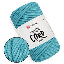 YarnArt Macrame Cord 3 мм, Світла бірюза №763