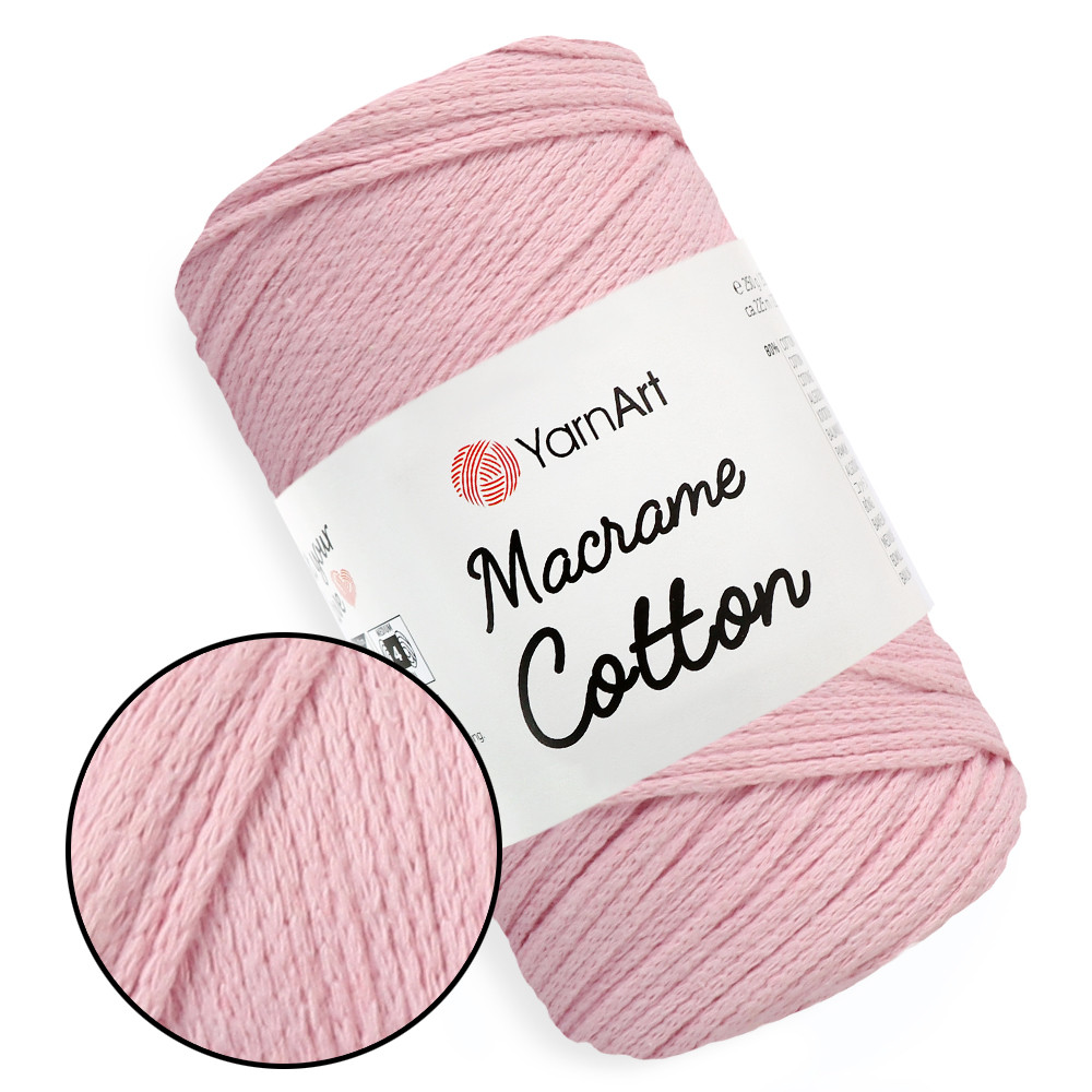 YarnArt Macrame Cotton, Пастельно-рожевий No762