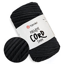YarnArt Macrame Cord 3 мм, Чорний №750