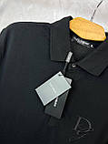 Поло чоловіча чорна футболка Classic Black бавовна, фото 6