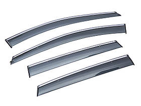 Дефлектори вікон (вітровики) SUN VISORS з хромом FORD KUGA II 2012-2020