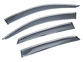 Дефлектори вікон (вітровики) SUN VISORS з хромом HONDA CIVIC 2016+ HB