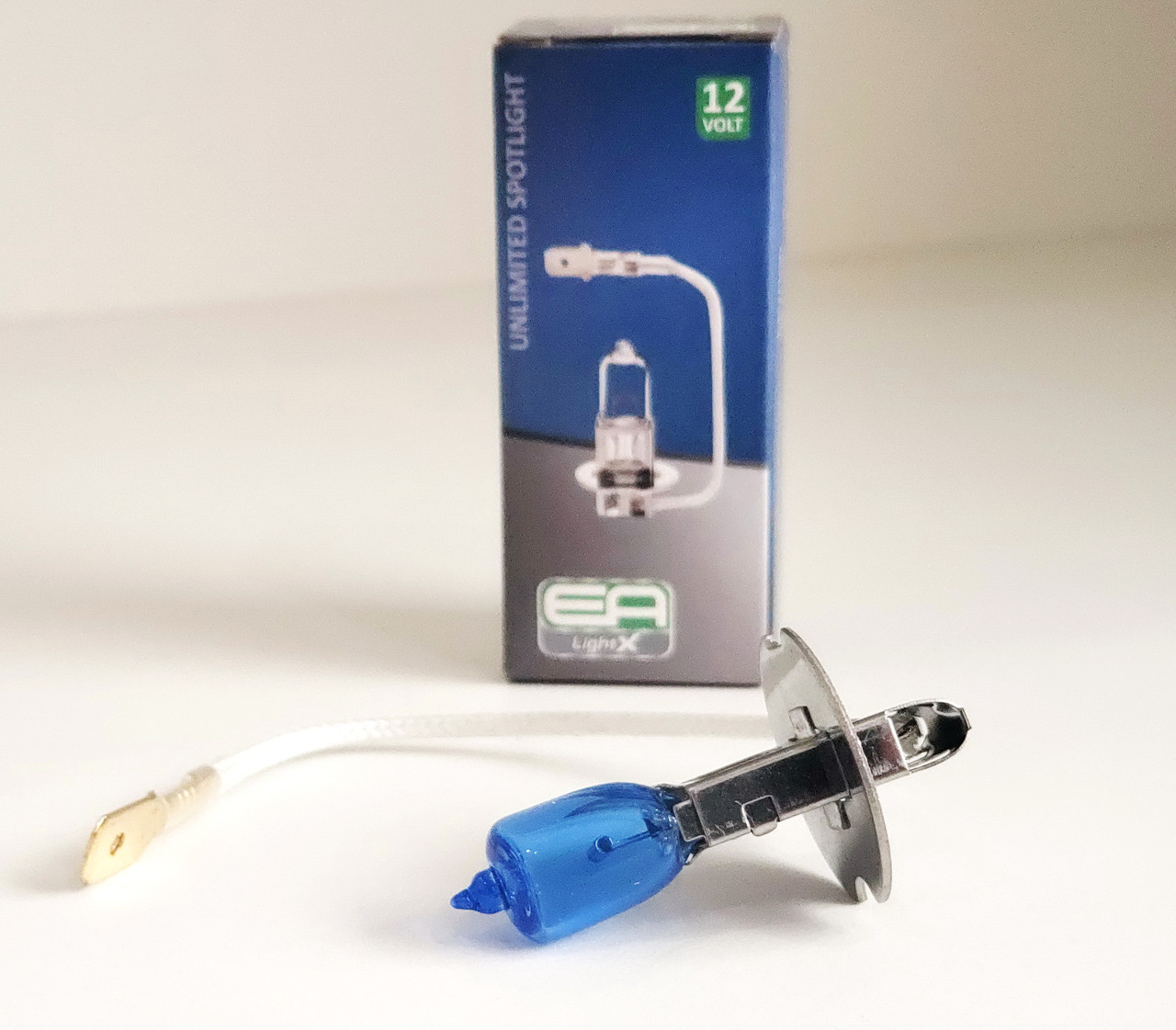 Галогенна лампа EuroAuto 12 V 55 W H3 PK22s SUPER WHITE, фото 1