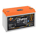 Акумулятор LP LiFePO4 12,8V - 100 Ah (1280Wh) (BMS 100A/50А) пластик LCD Smart BT, фото 2