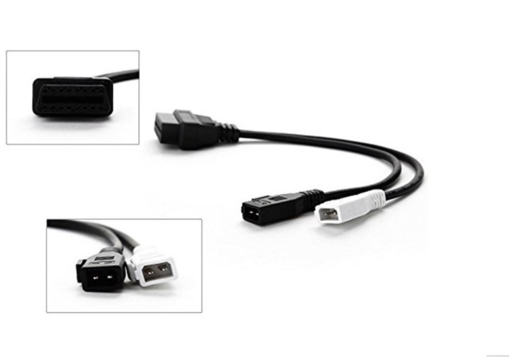 Діагностичний перехідник Audi 2 pin на 16 pin OBD2