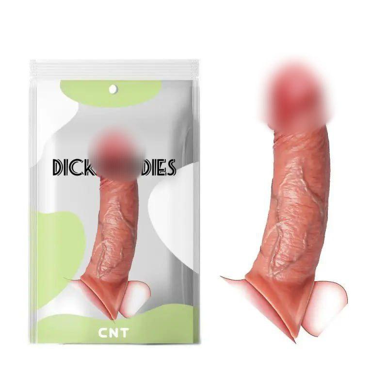 Реалістична подовжувальна насадка на пінис Expansion Realistic Silicone Sleeve Flesh kitty.in.ua, фото 1