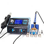 Паяльна станція 2в1 YIHUA 992D+ (паяльник+фен), 1 великий дисплей, 720 Вт, 100-480 °C