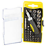 Викрутка з реверсом + насадки торцеві та біти 36 шт. CrV (кейс) SIGMA (4002511)