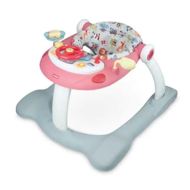 Ходунки WinFun 2в1, кермо, рухомі деталі, рожевий-сірий 805304-NL