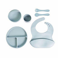 Набір силіконового посуду "Lindo" (сірий)
