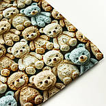 Ранфорс digital з цифровим друком 5D "В'язані ведмедики" № SB-3473, фото 10