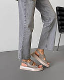 Неймовірні босоніжки з натуральної шкіри/липучка, фото 2