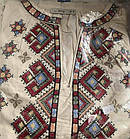 Жіноча вишиванка з геометричним орнаментом ESQ 5618, вишита блузка в етно стилі з довгим рукавом, фото 10