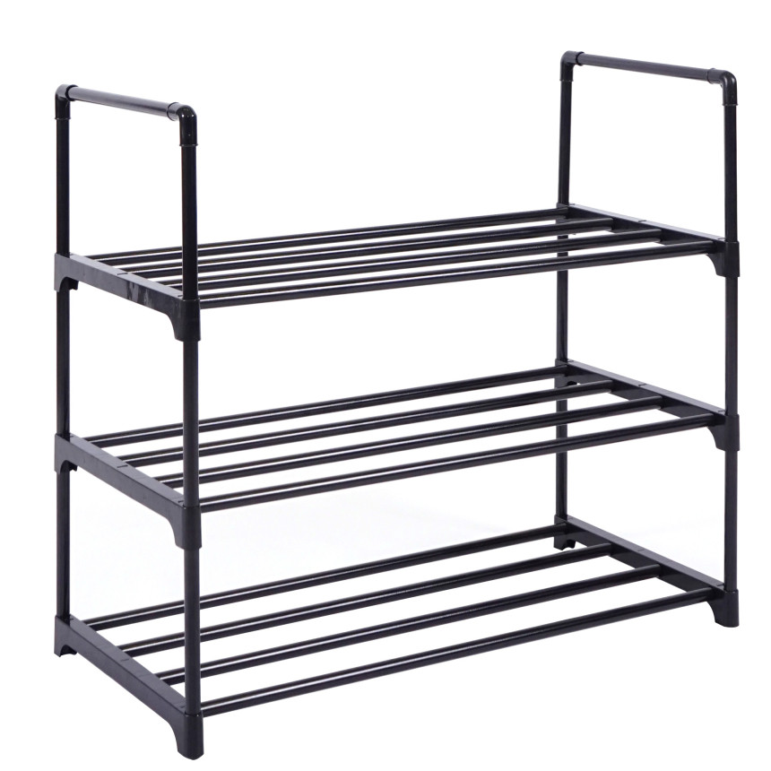 Полиця для взуття 3 рівні (сталь + пластик, 60x30x55см, до 9 пар взуття)