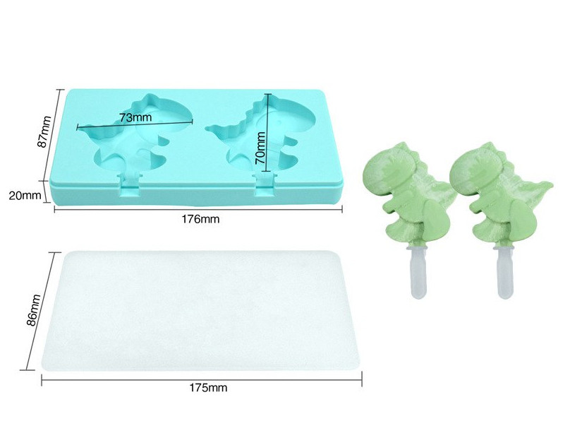 Силіконова форма ескімо Динозаври з 2-х