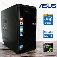 Ігровий ПК Asus - Intel Core i7-2600/ 16GB DDR3/ GeForce GTX750Ti 2GB/ 250GB+1000GB Системний блок, Комп'ютер