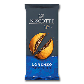 Пісочне печиво з шоколадною начинкою Biscotti "Вау Лоренцо" 160 г