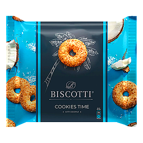 Пісочне печиво здобне Biscotti з кокосом 160 г