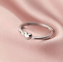 💍 Срібна каблучка «Серце сяйва» з родієвим покриттям