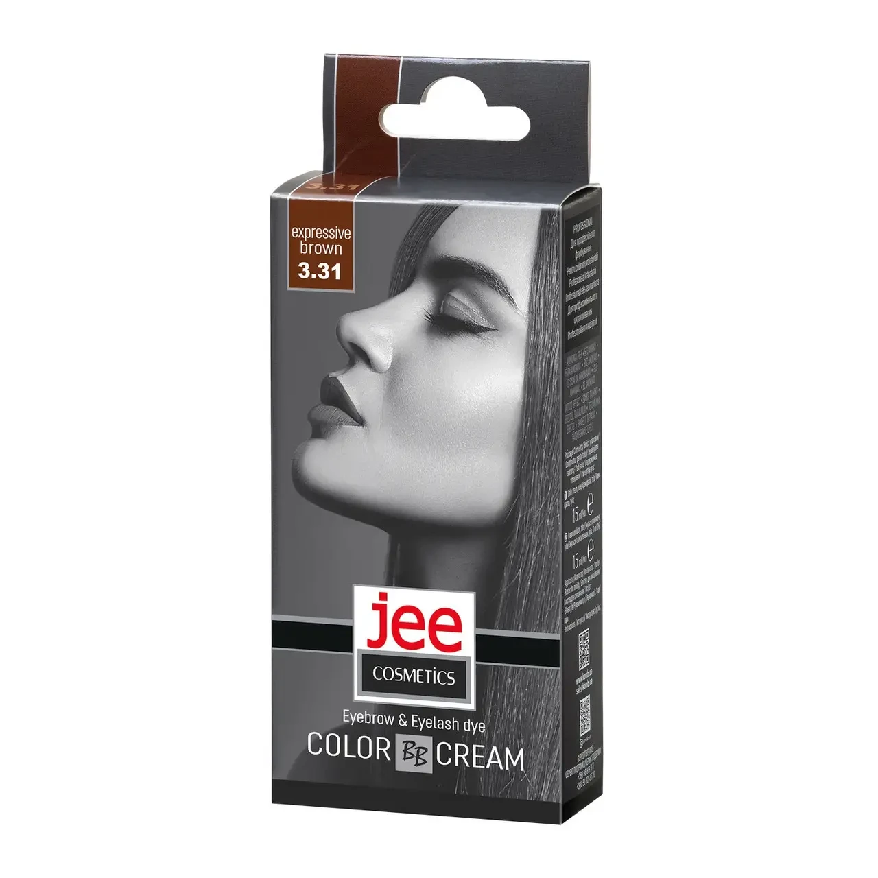 Крем-фарба для брів і вій JEE COSMETICS No3.31 Виразний коричневий 15 мл
