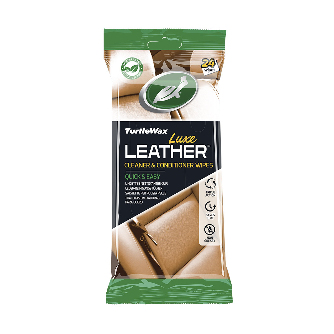 Turtle Wax 54097 Серветки для очищення та кондиціонування шкіри "Шкіра Люкс" (24 шт) 1уп