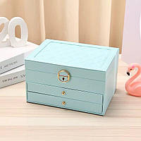 Органайзер для колец, подвесок , браслетов , сережек большой 23 х 18 х 13,5 см Бирюзовый