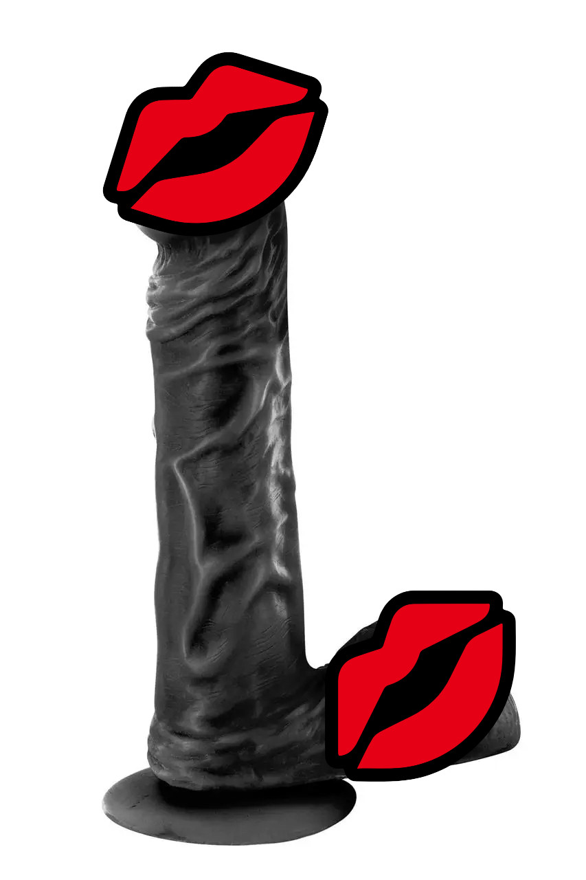 Фалоімітатор на присосці Real Body - Real Lorna Black, TPE, діаметр 4см 777Shop.com.ua, фото 1