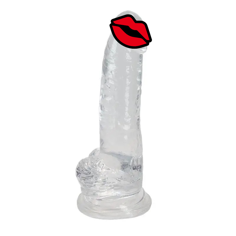 Прозорий фалоімітатор Alive Jelly Dildo Torrent, ТПЕ, присоска, діаметр 4.5 см, довжина 20,6 см 777Shop.com.ua, фото 1