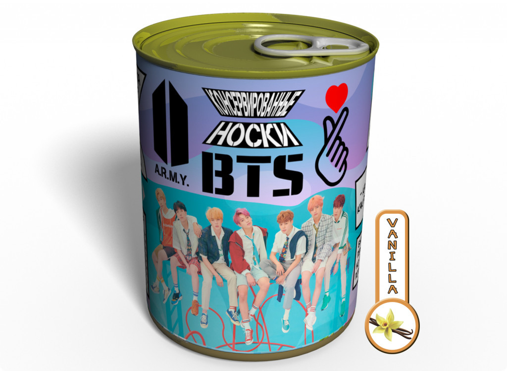 Консервовані шкарпетки BTS — Оригінальний Подарунок A.R.M.Y. - З Ароматом Ванілі tdi