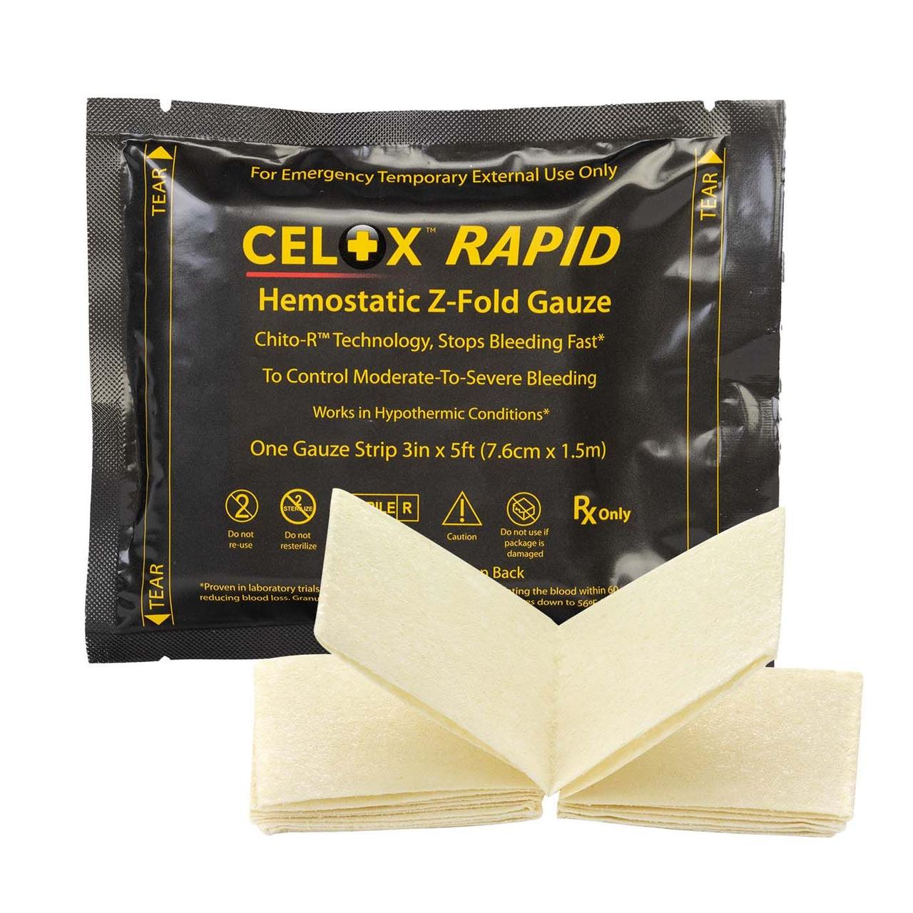 Бінт Гемостатичний Z-Fold Celox Rapid Z-Fold Пов'язка Кровоспинна Марля tdi