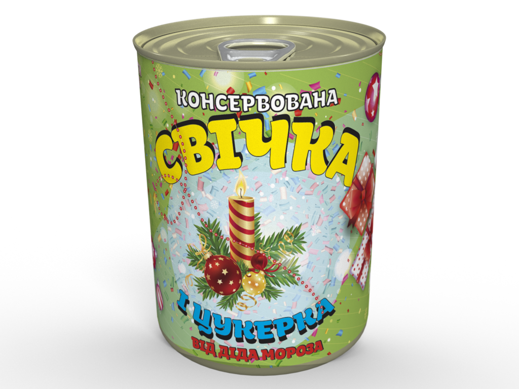 Консервована Свічка І Цукерка Подарунок Від Діда Мороза - Новорічна Свічка tdi