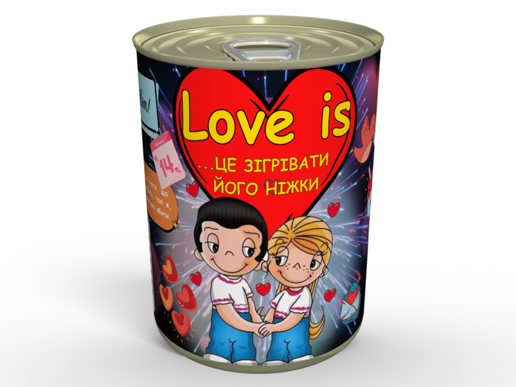 Консервовані шкарпетки Love is...зігрівати його ніжки - Приємний Подарунок На День Закоханих tdi