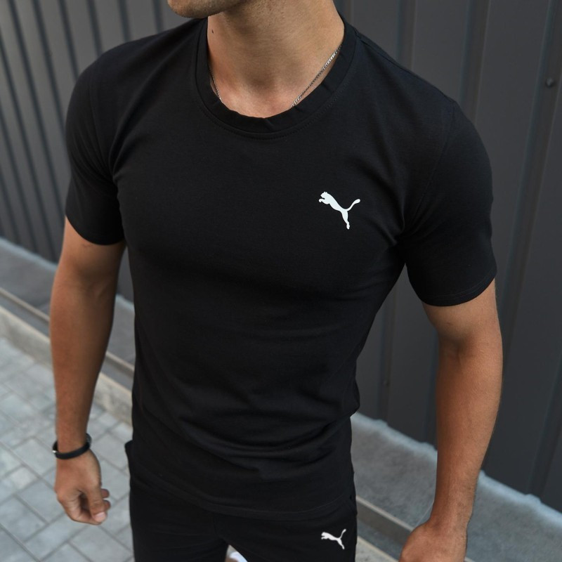 Чоловіча спортивна футболка Puma Пума чорна, фото 1