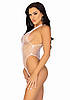Боди-сетка со стразами Leg Avenue Net snap crotch tank bodysuit White, one size, фото 4