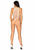 Боди-сетка со стразами Leg Avenue Net snap crotch tank bodysuit White, one size, фото 6