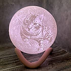 Нічник Світильник Місяць 180 мм із Вашою фотографією Логотипом Написом акумуляторний 16 кольорів пульт, фото 2