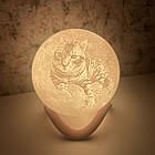 Нічник Світильник Місяць 180 мм із Вашою фотографією Логотипом Написом акумуляторний 16 кольорів пульт, фото 4