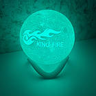 Нічник Світильник Місяць 180 мм із Вашою фотографією Логотипом Написом акумуляторний 16 кольорів пульт, фото 5