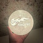 Нічник Світильник Місяць 180 мм із Вашою фотографією Логотипом Написом акумуляторний 16 кольорів пульт, фото 6